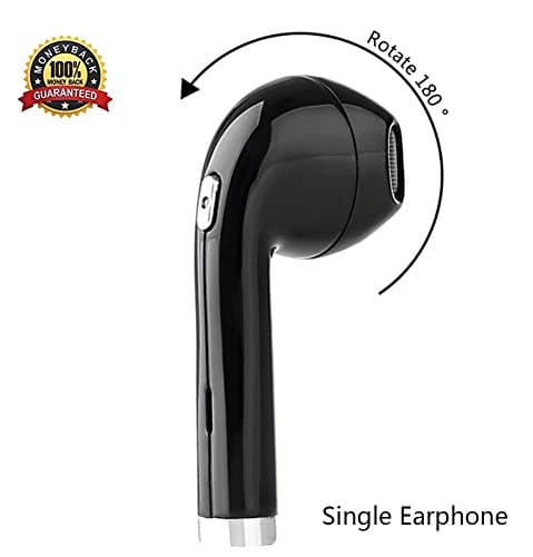 Wireless Bluetooth Earbuds,180°Rotation i8 Mini Wireless Earphone In-Ear Earphone,Headphone for iPhone X 8 8plus 7 7plus 6S Samsung Galaxy S9 S9 plus S8 IOS Android Smart Phones.(Single Earphone)