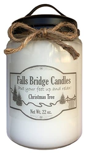 Christmas Tree, 22 oz. Scented Jar Candle, Soy Blend, Falls Bridge Candles