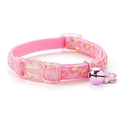 RLC Cat Adjustable Collar with Breakaway Buckle, 3/8-Inch, Pink