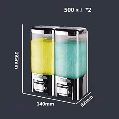 HhGold Hotel Bathroom Bathroom Wall-mounted Liquid Adapter Manual Single A Pair Of Shower Gel Bottles Soap Dispenser Hand Sanitizer,A (Color : D, Size : -)