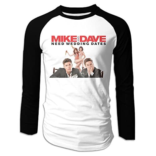 Men's Mike And Dave Need Wedding Dates 2016 Long Sleeves Raglan T-shirts Large