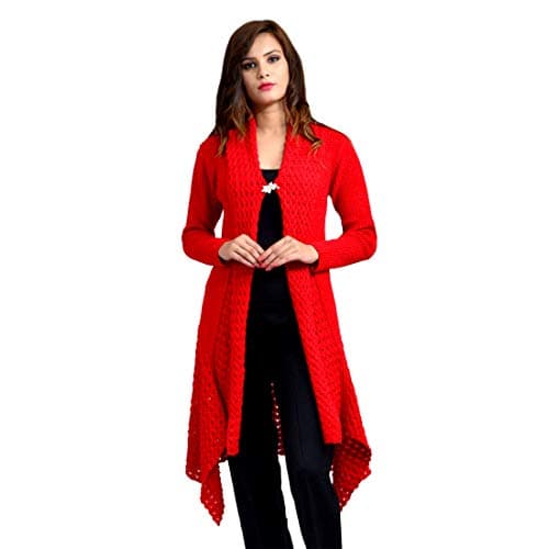 PIPASAWomen's Wool Banded Collar Shrug Top