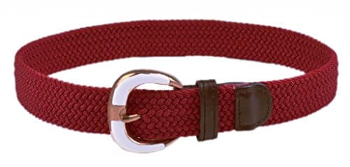 J Point Boys' Braided Elastic Web Stretch Belt - Burgandy - L