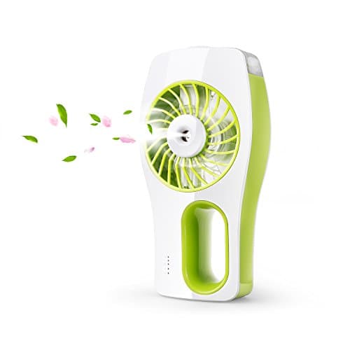 Misting Fan, Mini USB Handheld Humidifier Mist Water Spray Air Conditioning Moisturizing Fan Portable Face Spray Mist Humidifier by SportsEveryday (Green)