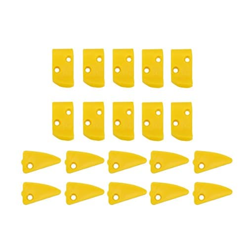 Sorliva 20pcs Yellow Plastic Leverless Protection Finger & Triangle Inserts for Tire Changers