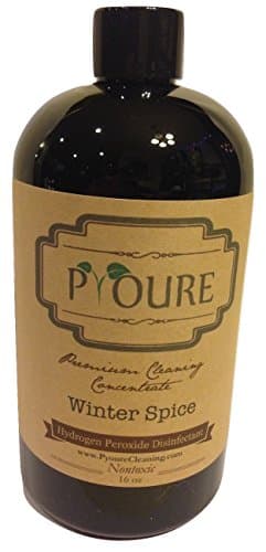 7% Hydrogen Peroxide Cleaning Concentrate - All Purpose Cleaner and Disinfectant - Makes 80 Fluid Ounces of 1.5% H2O2 Cleaning Spray (Winter Spice (Scent))