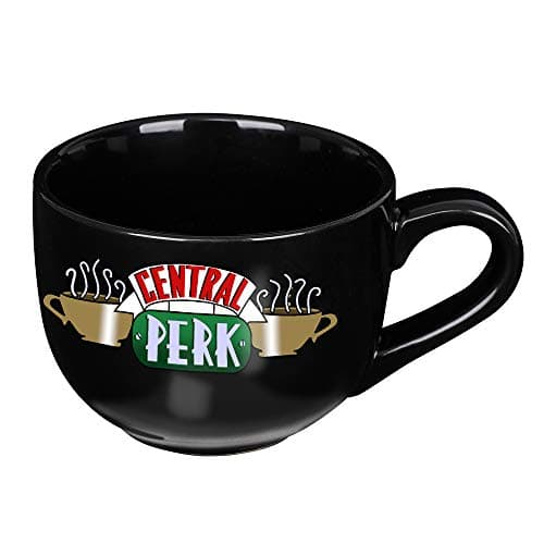 Enoch Friends Central Perk Latte Coffee Mug Black 16oz