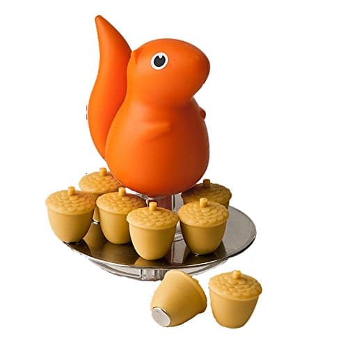 Qualy Magnetic Squirrel & Acorn Orange