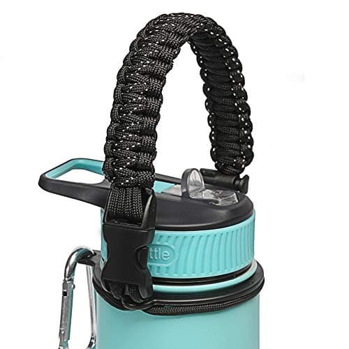 Paracord Handle for Hydro Flask,Survival Strap with Security Ring for Simple Modern and Other Wide Mouth Water Bottles.