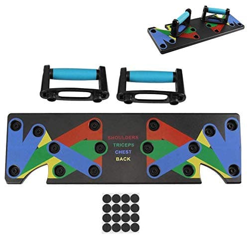 turuste Gym 9 in 1 Push-Up Rack Board System Comprehensive Fitness Workout Board Bodybuilding Push-up Stands for Men Women Home Training Tools