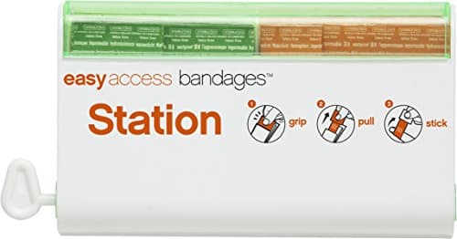 Genuine First Aid Easy Access Bandage Pre-Filled Dispenser, 2pc w/ Mounting Hardware