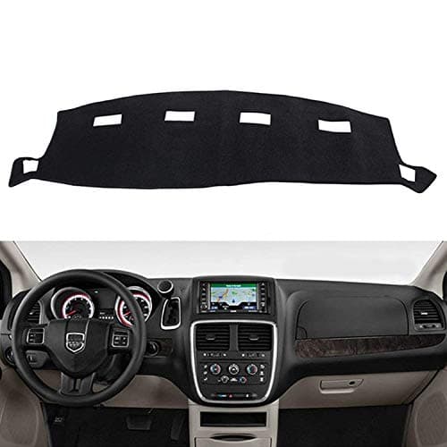 Yesjoy Black Car DashMat Dash Sun Cover Dashboard Cover Pad Mat Non-Slip Fits For Ram 1500 2500 3500 2002-2008