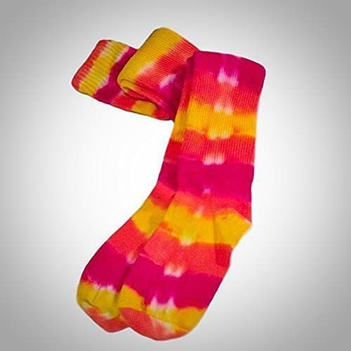 Fuchsia Tie Dye Thigh High Socks