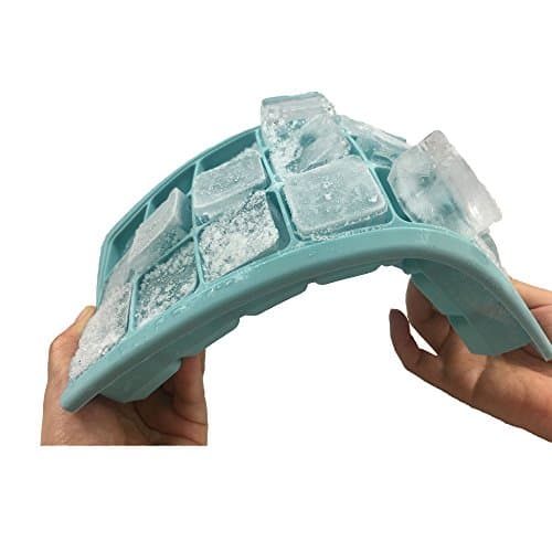 Silicone Ice Cube Tray Molds,21 Cubes Per Ice Tray.Food Grade Silicone Material, Non-Stick ice, Safe and Durable.