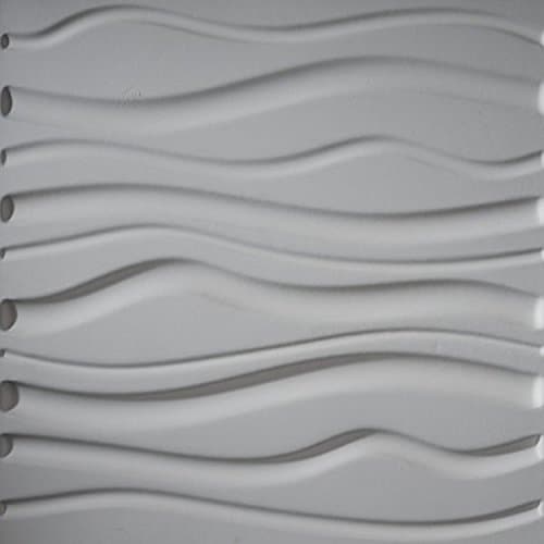 Upscale Designs 02101 32 sq. ft. 3D Glue-On Wall/Ceiling/Wainscoting Panels, Waves