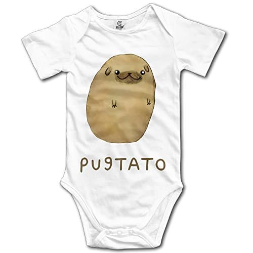 SAMMOI Potato Baby Climbing Clothes Infant Rompers White