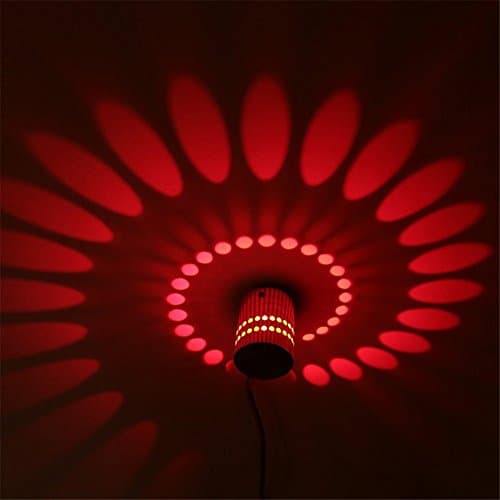 3W LED Wall Sconce Night Light Lamp Indoor Bedroom Decorative Lights Ball Wall Lamp(red) Tanbaby