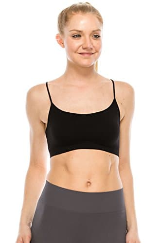 KurveAmerican Made Basic Crop Tank Top Bra Cami, UV Protective Fabric UPF 50+ (Made with Love in The USA)