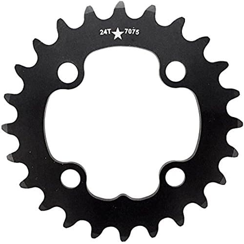 USAmade 64mm BCD 24T 4-Bolt SharkTooth Pro Mountain Chainring- Aircraft Aluminum Alloy- Made in USA
