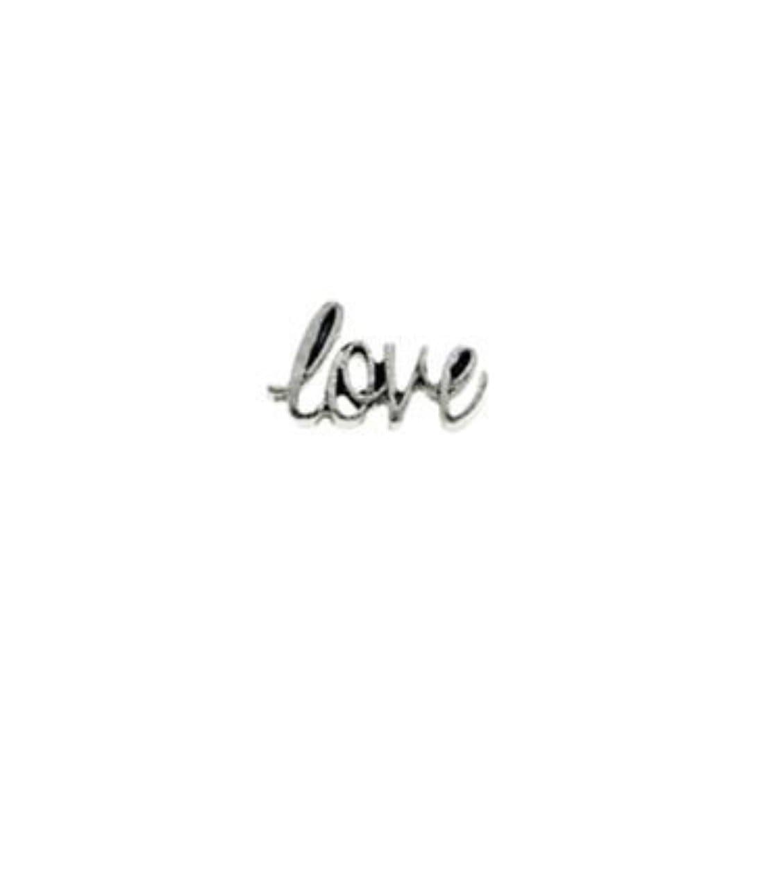 Silver SCRIPTED LOVE Floating Charm