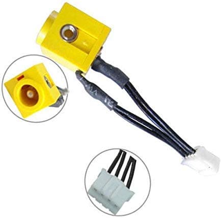 DBParts AC DC Power Jack Cable for IBM ThinkPad T40 T41 T42 T43 T40p T41p T42p R50 R50e R50p R51 R51e R51p R52 R52e R52p Series, 4-Wire 4-Pin, Plug in, 2.5mm Central Pin DC Power Jack