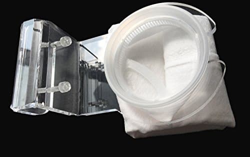 4'' Pre Sump Filter Sock Holder(Mount)-Acrylic Thickness 8mm and One Replacement Pre Filter Sock 200 Micron-4 Inch Ring by 14 Inch Long