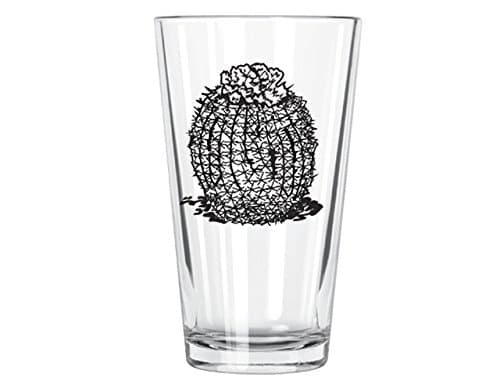 Corkology Fish Hook Cactus Pint Glass, Clear