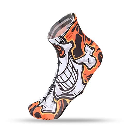 Windproof Rain Snow Boot Protector Overshoes Cranial Wind Riding Bicycle Shoe Cover, Bicycle Riding Shoe Cover, Multi-function Waterproof And Windproof Shoe Cover (Color : Evil fire, Size : M)