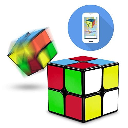 suvevic Speed Cube, 2x2x2 Sticker Speed Cube Magic Cube Puzzle Smooth Speed Solving