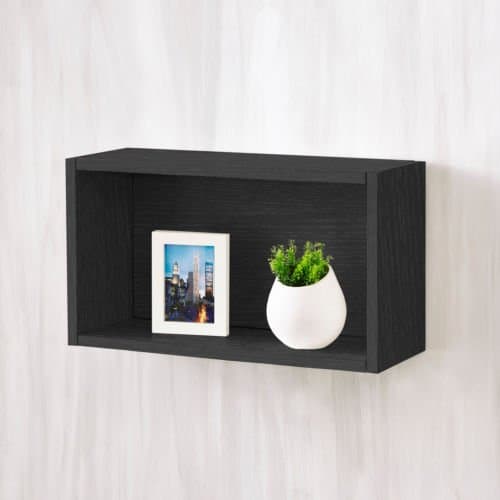 Varick Gallery Andrade Wall Rectangle Eco Decorative Accent Shelf, Black