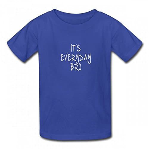 MCEOO It's Everyday Logo Bro Tshirt Printed Cotton T-Shirts Tops Logo Kid Tee Royal Blue