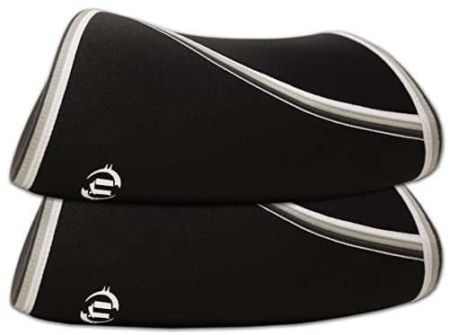 Premium Elbow Sleeves (Pair) 5mm Neoprene - Compression & Support for Weightlifting, Powerlifting, Cross Training, Tennis, Basketball... For Both Men & Women 1 Year Warranty (Small)