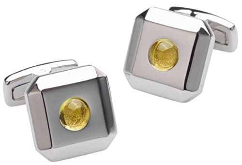 Yellow/Silver Hydra Citrine Cufflinks by Duncan Walton