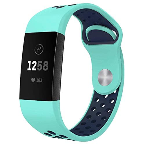 NO1seller Top Bands Compatible for Fitbit Charge 3 Small Large, Soft Silicone Sport Strap with Air Holes Replacement Wristband for Fitbit Charge 3 and Charge 3 SE Fitness Tracker