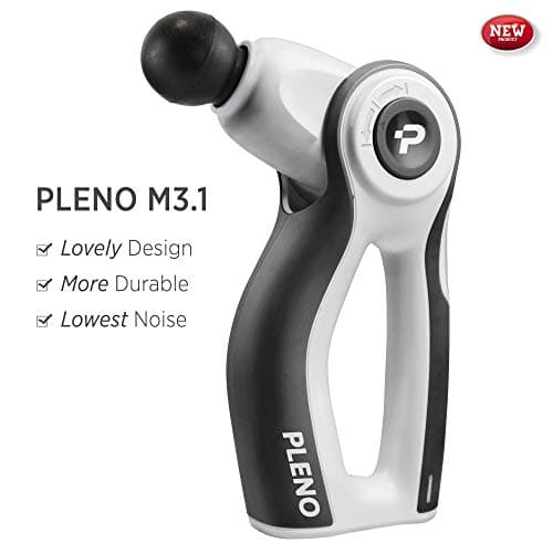 Professional Deep Muscle Massager: Pleno Powerful Handheld Tissue Massager Gun, Cordless Muscle Stimulation Vibration Device, Pain Relief Percussive Therapy (M 3.1)
