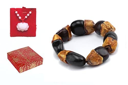 poppee The Chakras Bangle Natural Stone Budhi Seed Mala Handmade Tibetan Buddhist Prayer Beads Diffuser Bracelet Bangle for Yoga Men and Women for Gift