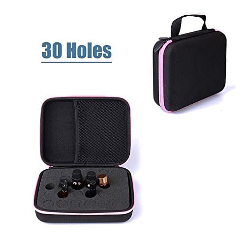 30 Essential Oils Oxford Cloth Carrying Case For 5ml, 10ml and 15ml Bottles, Shockproof, Great for Carry Travel - Blue