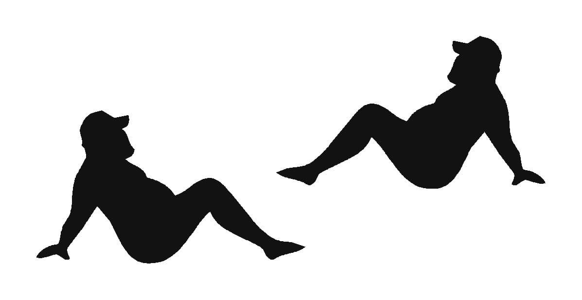 Fat Trucker Guy pair Mud flap vinyl decal sticker funny truck beer jeep