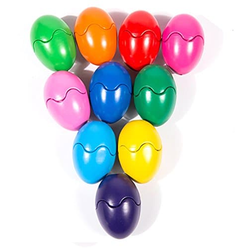 MDORANGE Crayons for Toddlers, Palm-Grip Egg Crayons, Washable and Non-Toxic for Toddlers Kids Children, Easy-Grip (1-Pack of 10)
