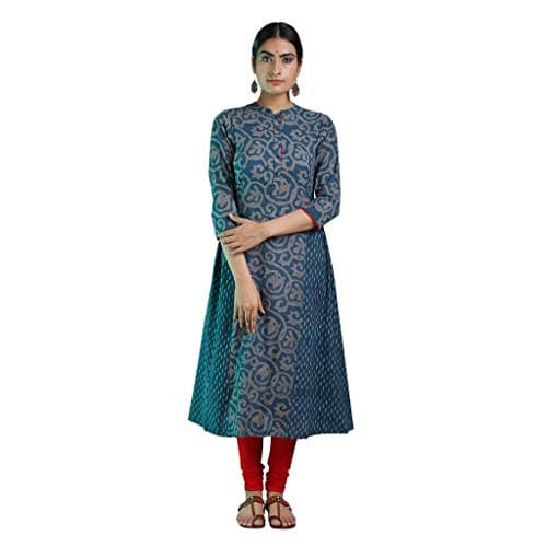 WRAP IN SILK Side Gathered Front Panalled Buttoned Kurta Women (WRAP_KUR_00019)