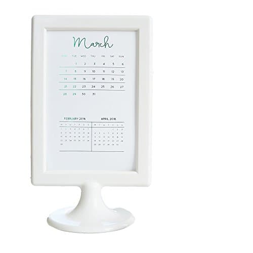 The Tulle Box 2017 Modern Foiled Desk Calendar