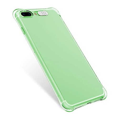 Qpika LED Flash Light Up Incoming Call Silicon Case Cover For iPhone 8 Plus (Green)