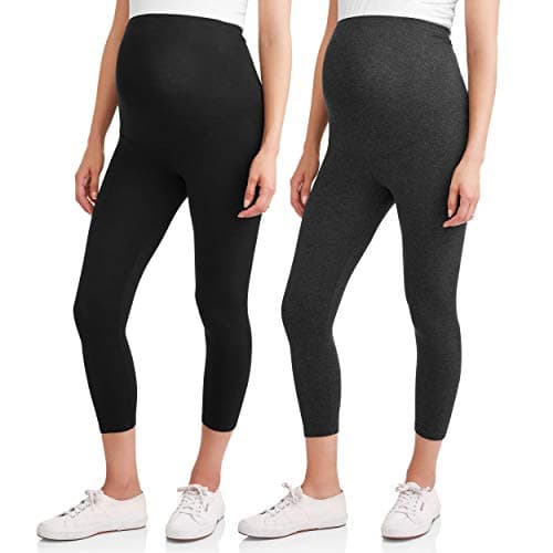 RUMOR HAS IT Maternity Over The Belly Capri Crop Support Leggings