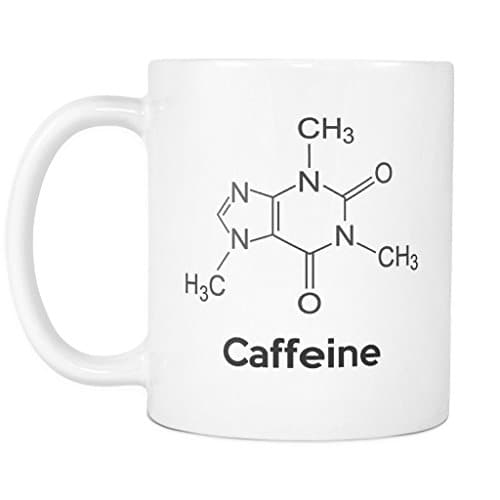Caffeine Molecule Mug - Caffeine Chemistry Mug - Caffeine Formula Mug - 11oz Coffee Mug Cup by Monkey Duo