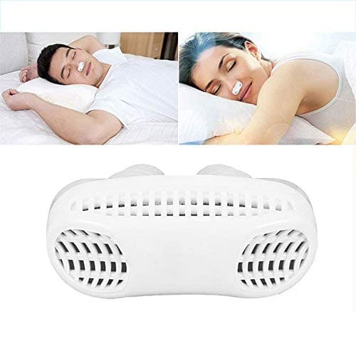 HLDUYIN Mini Stop snoring device to prevent snoring 2-in-1 Snore Stopper and Breathing Air Purifier, Nose Vents Nasal Dilator for Comfortable Sleeping,White
