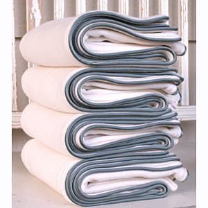 Robbie Adrian Organic Blanket With Eucalyptus Piping