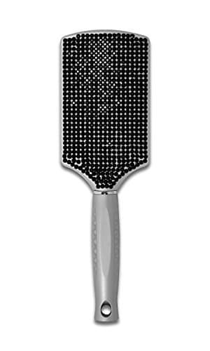 Bling Rhinestone Diamond Paddle Hairbrush (Black)