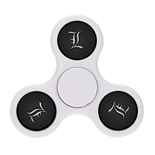 Fidget Spinners Print With (Note/Death) Logo Fashion Present Long Spin Time Deep Thought For ADD Kids Adults Boys Girls-White