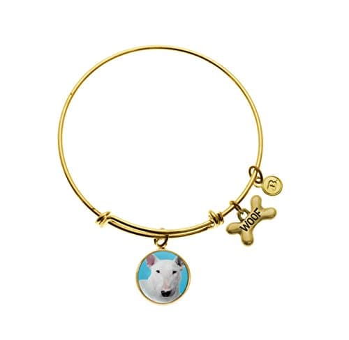 Top Dogs Bull Terrier Charm Adjustable Bangle Bracelet