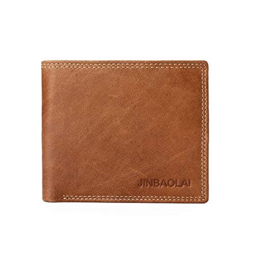 Lositto RFID Blocking Genuine Leather Wallet for Men-Excellent as Travel Bifold